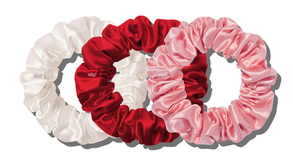 Slip Silk scrunchies in Rosy set