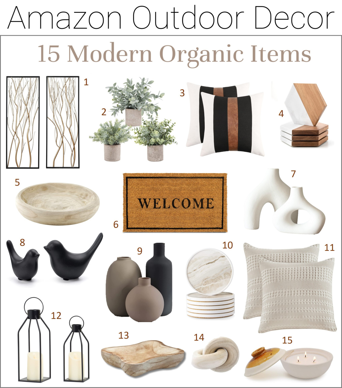 Amazon Modern Organic outdoor home decor finds