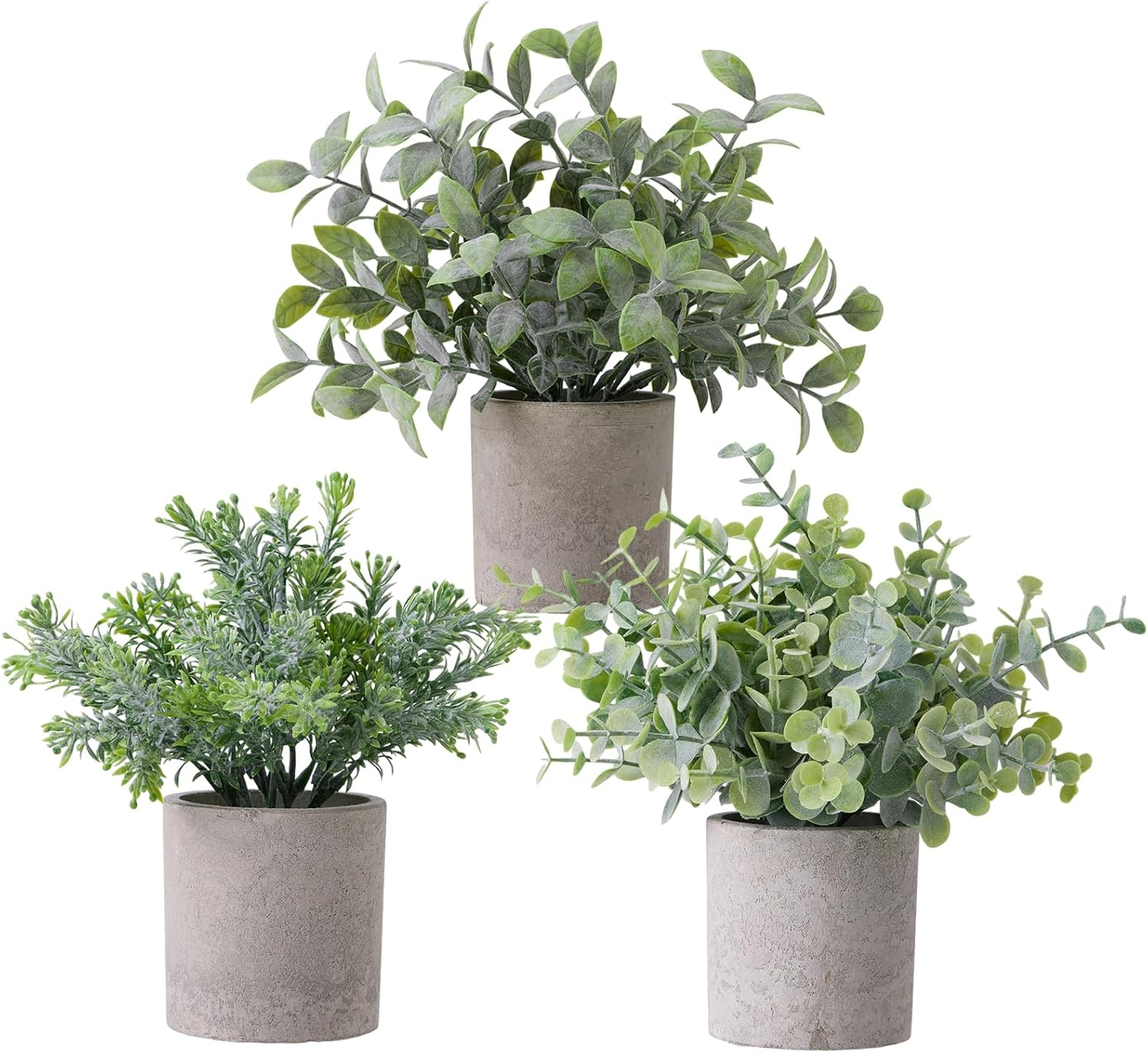 Mini faux eucalyptus plants