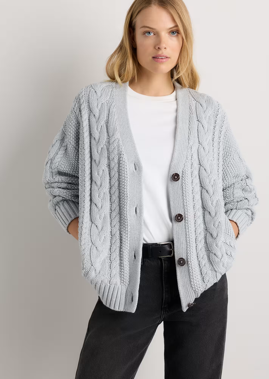 quince organic cotton oversized cardigan